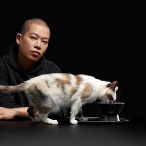 Lot of 2: Cat Person x Jason Wu Mesa Bowls in Black *EUC* MSRP" $80+tax